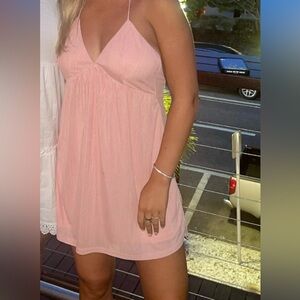 superdown Light Pink Spaghetti-Strap Mini Dress